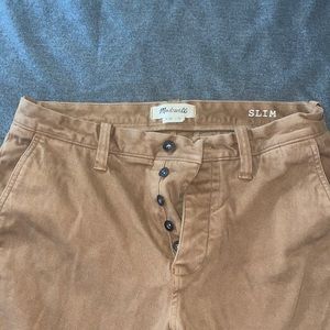 Brand new, never worn mens khaki pants from Madewell 32 x 32